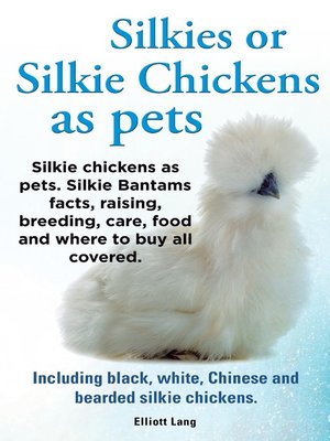 cover image of Silkies or Silkie Chickens as pets. Silkie chickens as pets. Silkie Bantams facts, raising, breeding, care, food and where to buy all covered. Including black, white, Chinese and bearded silkie chickens.